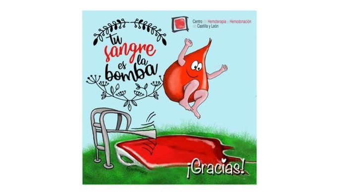 Ilustración del mensaje en Twitter del Centro de Hemoterapia y Hemodonación de Castilla y León (Chemcyl).