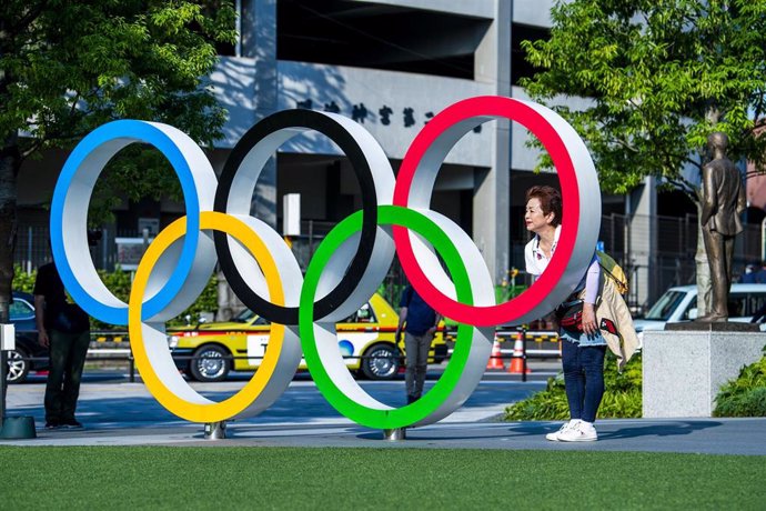 Anillos olímpicos en Tokio