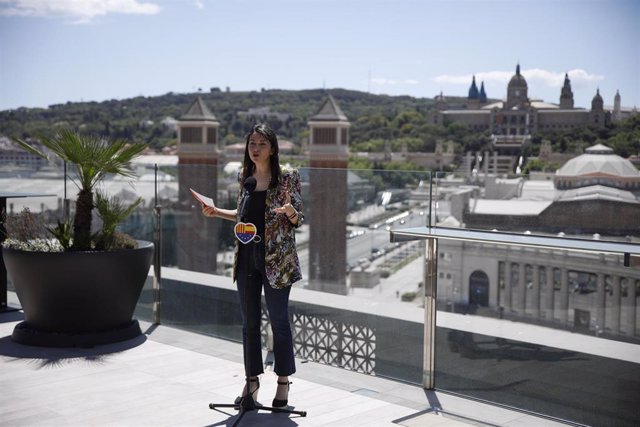 La presidenta de Cs, Inés Arrimadas, durante la rueda de prensa posterior al Comité Ejecutivo de la formación, en Barcelona.