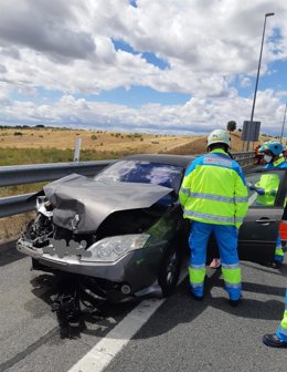 Cinco heridos leves por la colisión entre varios vehículos en la M-50