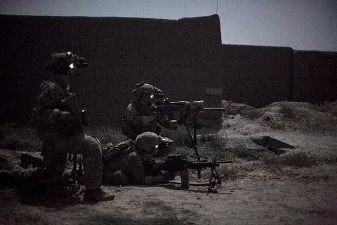 Archivo - Militares afganos en una operación nocturna
