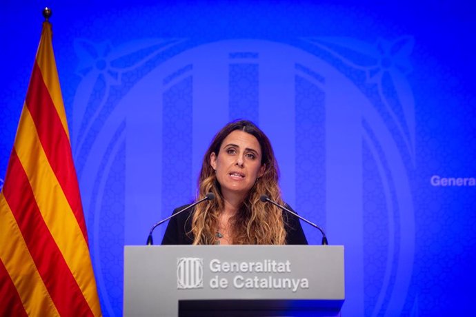 La portavoz del Govern de la Generalitat, Patrícia Plaja, interviene en una rueda de prensa posterior a una reunión del Consell Executiu el 22 de junio.