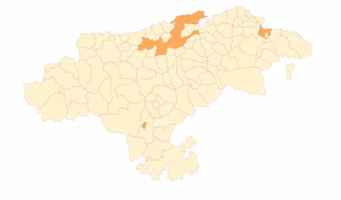 Archivo - Mapa del 'semáforo Covid' de Cantabria