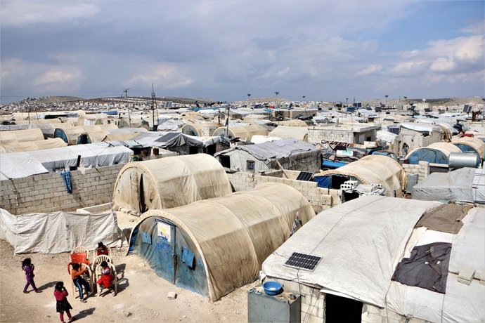 Archivo - Campo de desplazados internos de Deir Hassan, en el norte de Siria