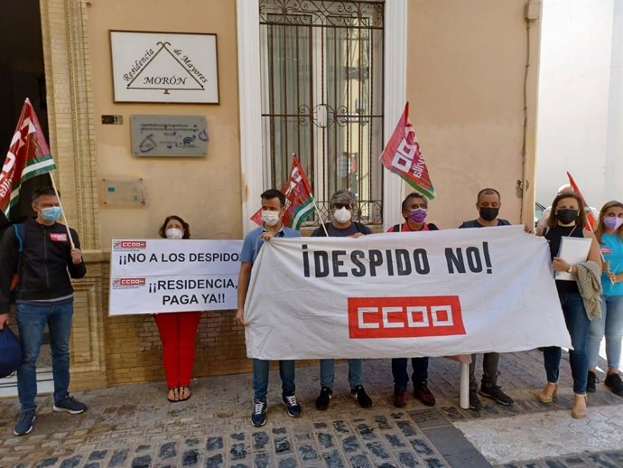 Concentración de protesta en Morón