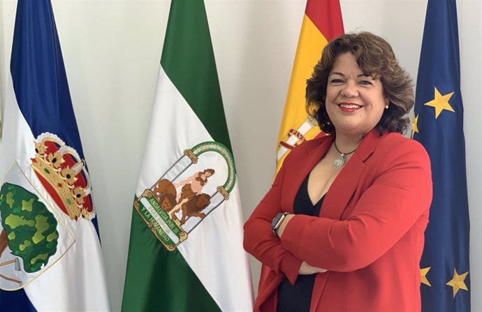 La alcaldesa de Huévar, María Eugenia Moreno.