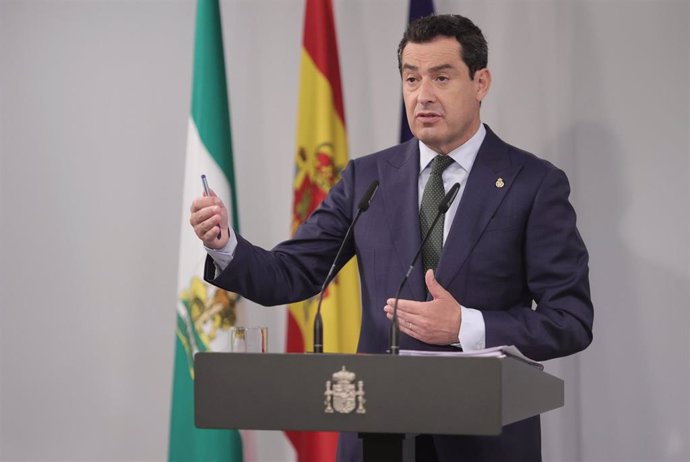 El presidente de la Junta de Andalucía, Juan Manuel Moreno