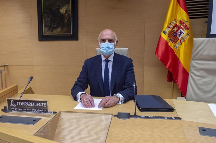 Archivo - El secretario de Estado de Política Territorial y Función Pública, Víctor Francos Díaz, durante una reunión de la Mesa y portavoces de esta comisión del Congreso, a 22 de abril de 2021, en Madrid (España).