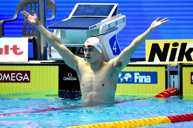 Archivo - El nadador chino Sun Yang