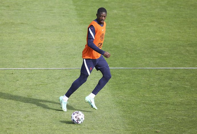 Ousmane Dembele of France during the training session of the French team in preparation of the UEFA Euro 2020 at CNF Clairefontaine (French Football National Center) on May 28, 2021 in Clairefontaine-en-Yvelines, France - Photo Jean Catuffe / DPPI