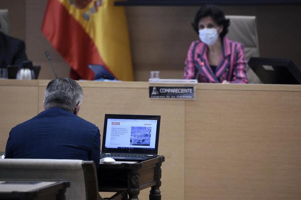 Archivo - La presidenta del Tribunal de Cuentas, María José de la Fuente y de la Calle, interviene en la Comisión Mixta para las Relaciones con el Tribunal de Cuentas, a 18 de mayo de 2021, en la Sala Prim del Congreso 