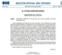 El BOE publica los nueve decretos de indulto a los líderes del procés