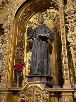 Imagen de San Pedro de Alcántara que será restaurada.