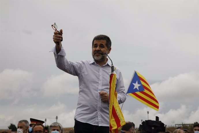 El expresidente de la ANC y secretario general de Junts, Jordi Snchez, sale de la cárcel de Lledoners tras ser indultado.