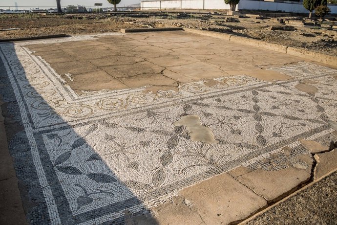 Archivo - Unos de los mosaicos de la Casa del Patio Rodio de Itálica