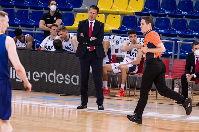 Archivo - Pedro Martínez durante un partido del Baxi Manresa en la Liga Endesa 2020-2021