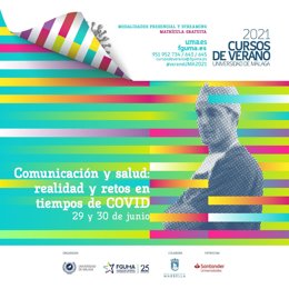 Cartel curso verano sobre comunicación y salud de la Fguma