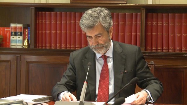 Archivo - Arxiu - Reunió del Consell General del Poder Judicial presidida per Carlos Lesmes.