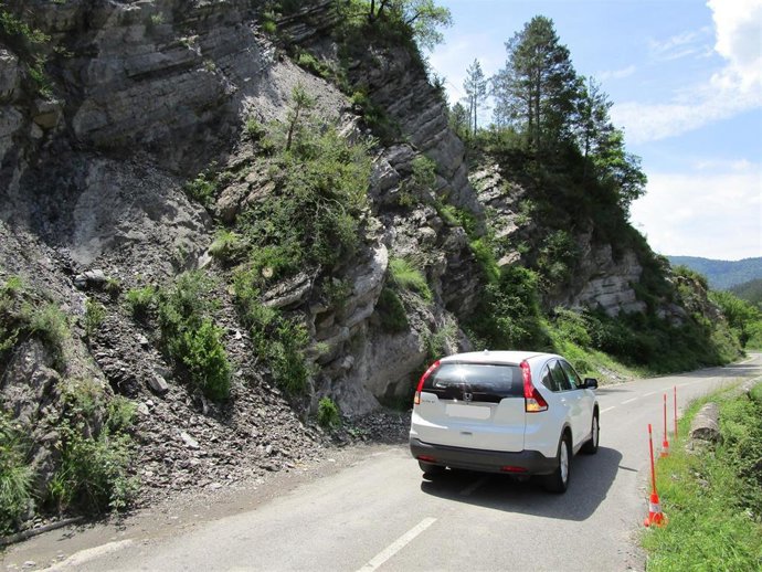 Carretera de acceso al valle de Zuriza, en la provincia de Huesca.