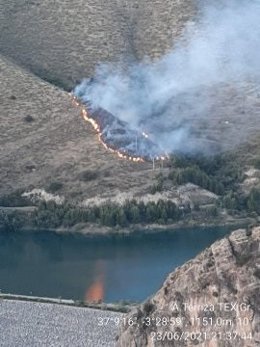 Incendio forestal en Güéjar Sierra (Granada)