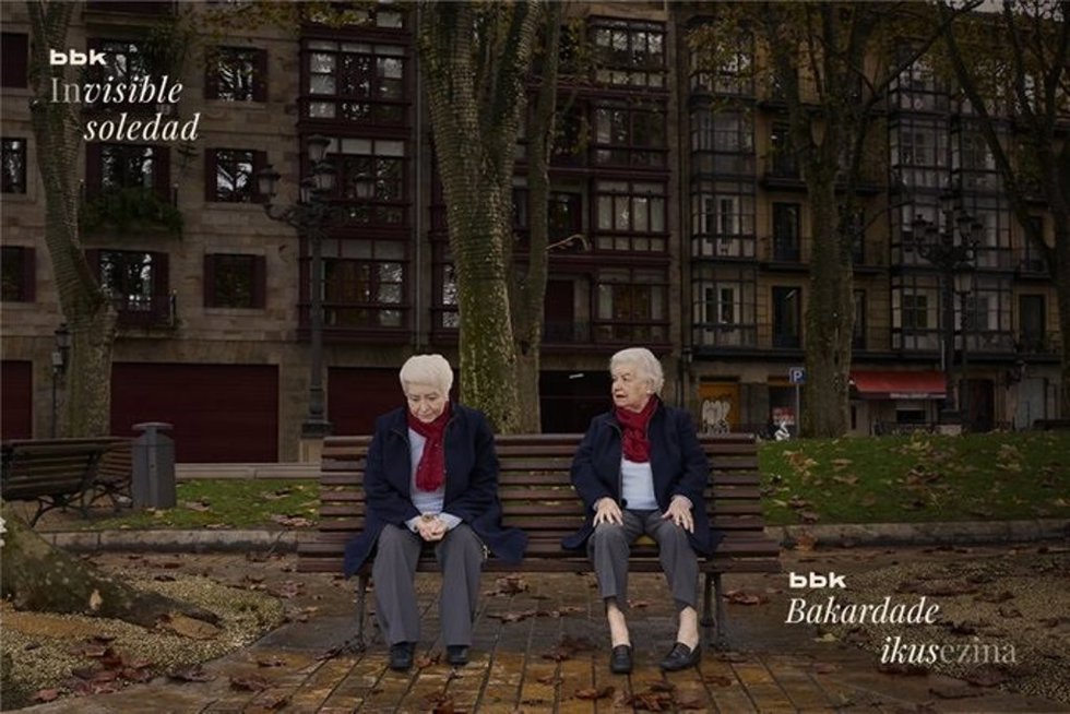 Archivo - "Mercedes", imagen de la campaña "Invisible Soledad" de BBK para concienciar de la soledad no deseada de los mayores