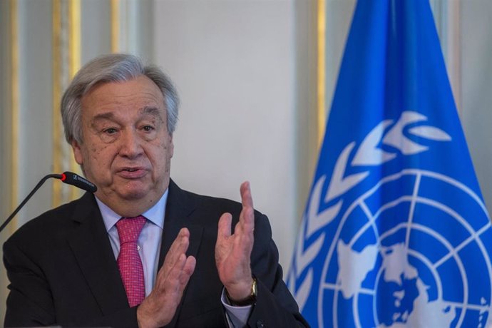 El secretario general de la ONU, António Guterres, en Bruselas. 