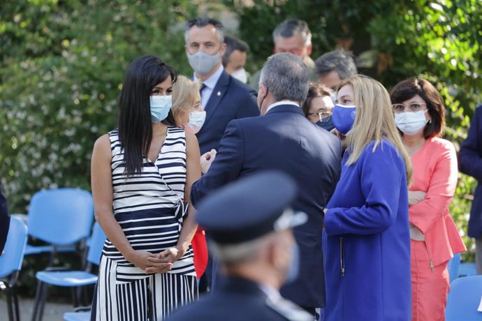 La vicealcaldesa de Madrid, Begoña Villacís, asiste al evento celebrado con motivo del día de 'San Juan Bautista. Patrón de la Policía Municipal de Madrid, a 24 de junio de 2021, en Madrid (España).
