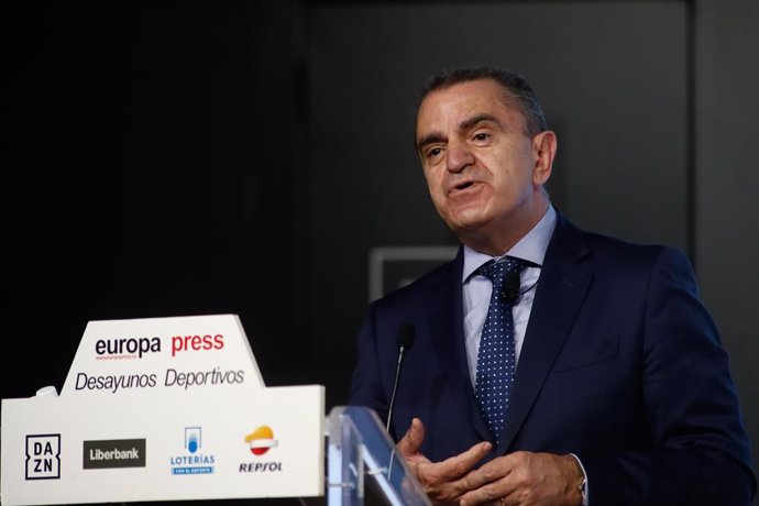 El presidente del Consejo Superior de Deportes (CSD), José Manuel Franco, en los Desayunos Deportivos de Europa Press.