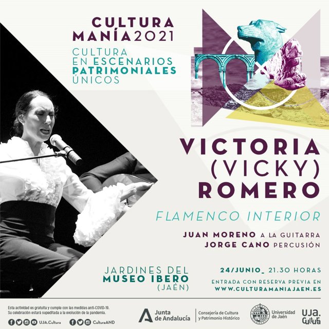Cartel de la actuación de Vicky Romero en Culturamanía.