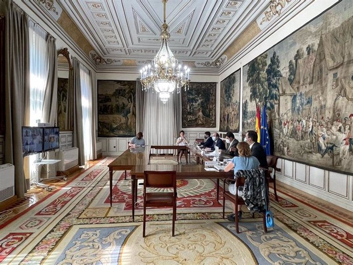 El ministro de Política Territorial y Función Pública, Miquel Iceta, durante la celebración de la Conferencia Sectorial de la Administración Pública.