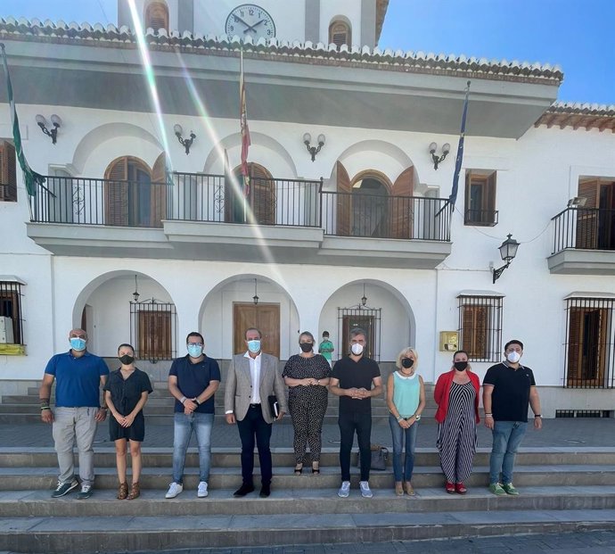 El delegado de Regeneración, Justicia y Administración Local  de la Junta en Granada, Enrique Barchino, visita Las Gabias (Granada)