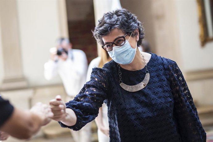 La ministra de Asuntos Exteriores, Unión Europea y Cooperación, Arancha González Laya, a su llegada para recibir a su homóloga de la República de Panamá, a 24 de junio de 2021, en el Palacio de Viana, Madrid, (España).  La ministra de la República de Pa