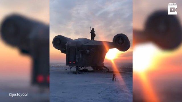 Fans de Star Wars crean una increíble réplica de la nave espacial mandaloriana