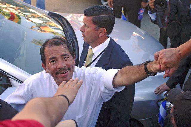 Archivo - Daniel Ortega en Chile en el año 2007