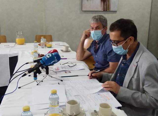 El secretario de organización y el secretario general de CCOO-CyL, Luis Fernando Gamazo y Vicente Andrés, respectivamente.