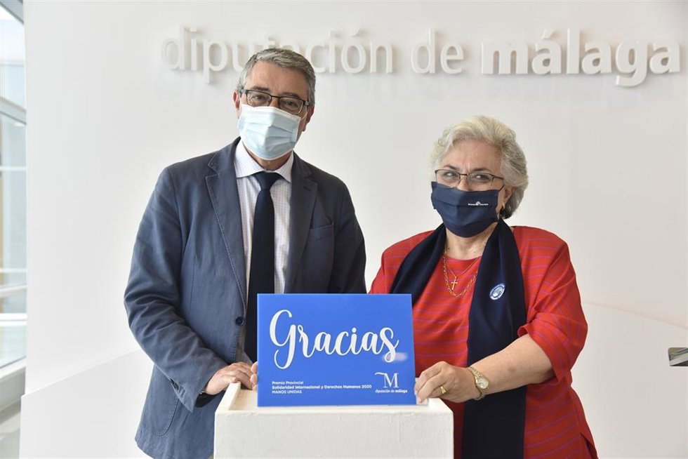 Entrega del Premio de Solidaridad Internacional y Derechos Humanos de la Diputación de Málaga a Manos Unidas