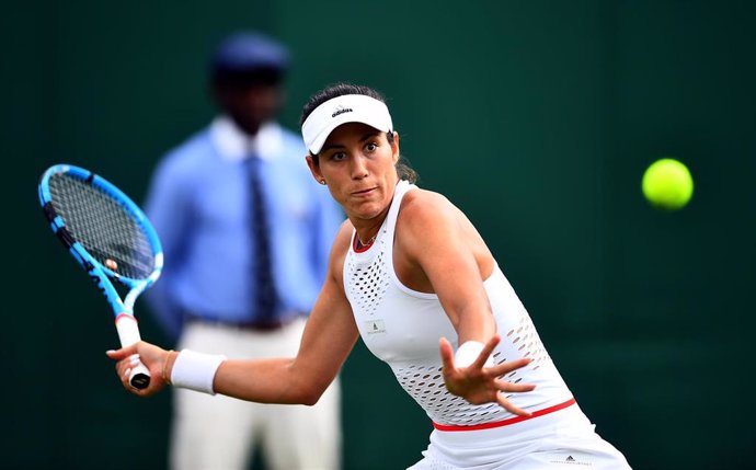 Archivo - Garbiñe Muguruza durante un partido en Wimbledon