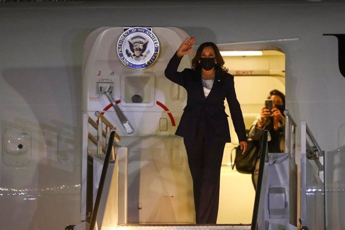 07 June 2021, Mexico, Mexico City: US Vice President Kamala Harris (L)arrives in Mexico City to start her official visit to Mexico. Photo: -/El Universal via ZUMA Wire/dpa