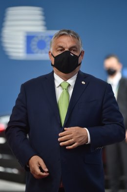 HANDOUT - 25 June 2021, Belgium, Brussels: Hungarian Prime Minister Viktor Orban, arrives to attend the second day of the European Union summit at the European Council. Photo: Gaetan Claessens/European Council/dpa - ATTENTION: editorial use only and onl
