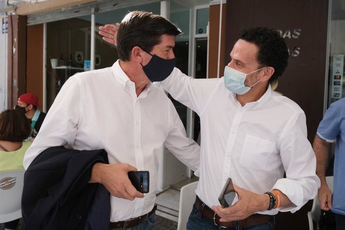 El vicesecretario general de Cs, Edmundo Bal, y el coordinador del partido en Andalucía y vicepresidente de la Junta, Juan Marín, en Málaga