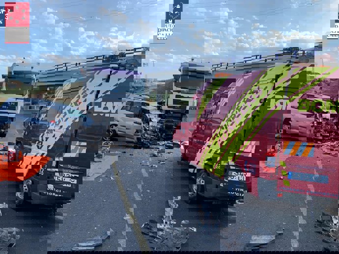 Accidente en la N-232 en Morella (Castellón)