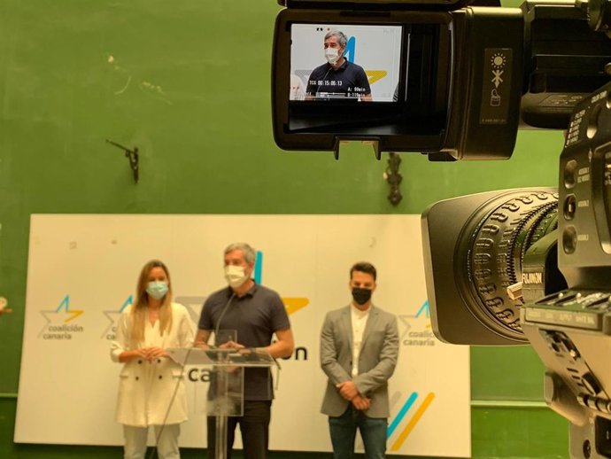 María Fernández, Fernando Clavijo y David Toledo