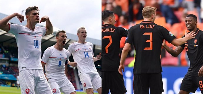 Archivo - República Checa y Países Bajos durante la Eurocopa