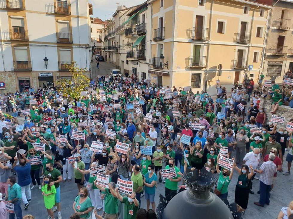 Manifestación en Horche