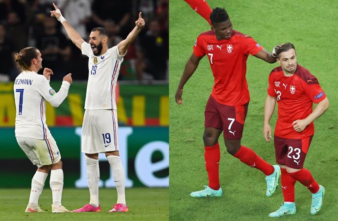 Archivo - Francia y Suiza se cruzarán en octavos de la Eurocopa