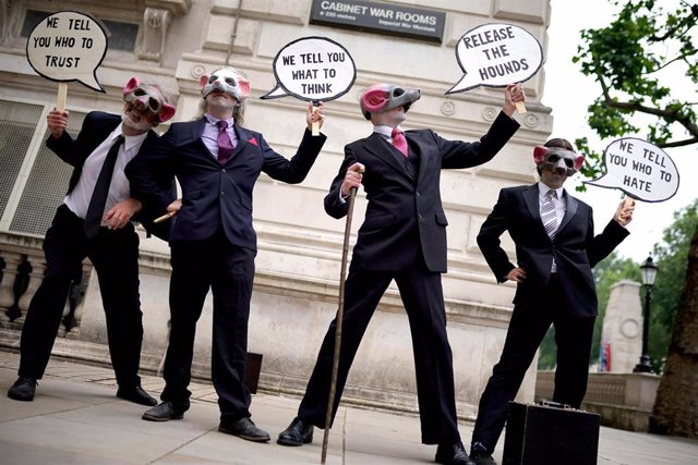 Protesta de Extinction Rebellion contra el tratamiento de la prensa de la crisis climática en Londres