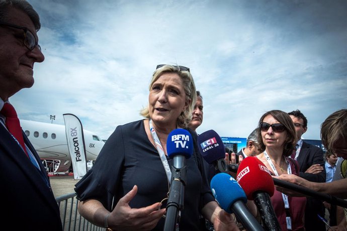 Archivo - La líder del partido ultraderechista francés Agrupación Nacional, Marine Le Pen