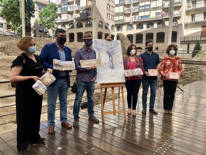 Presentación del cuaderno de viaje ilustrado de Zaragoza en el Museo del Teatro de Caesaraugusta