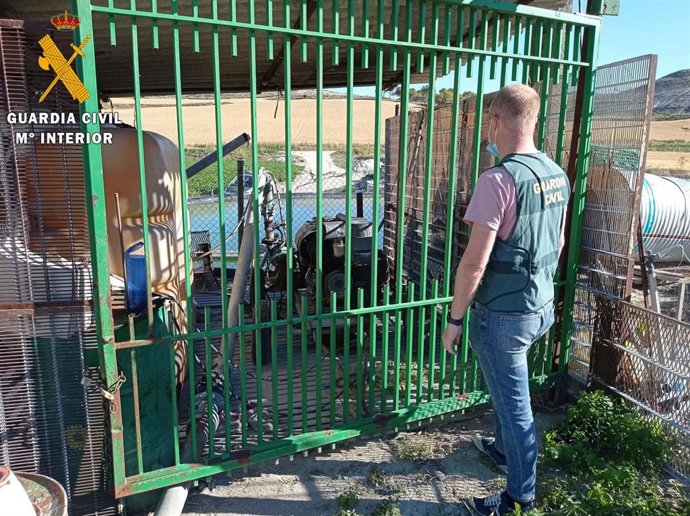 Motor en una explotación agrícola.