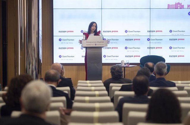 La delegada del Gobierno en la Comunidad de Madrid, Mercedes González, protagoniza un Desayuno Informativo de Europa Press en el Auditorio Meeting Place, a 28 de junio de 2021, en Madrid (España).